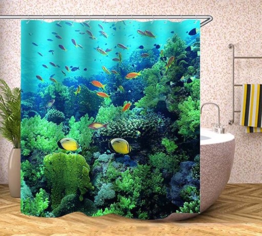 Rideau de douche avec motif marin