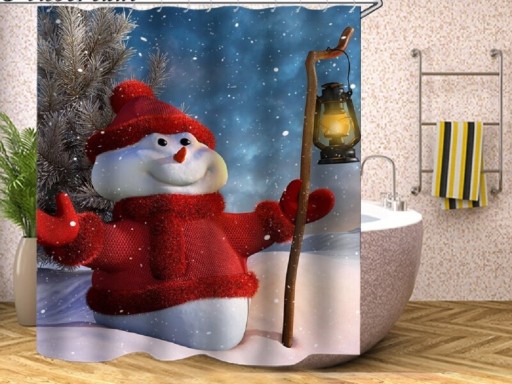 Rideau de douche de Noël C52