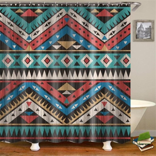 Rideau de douche motif indien