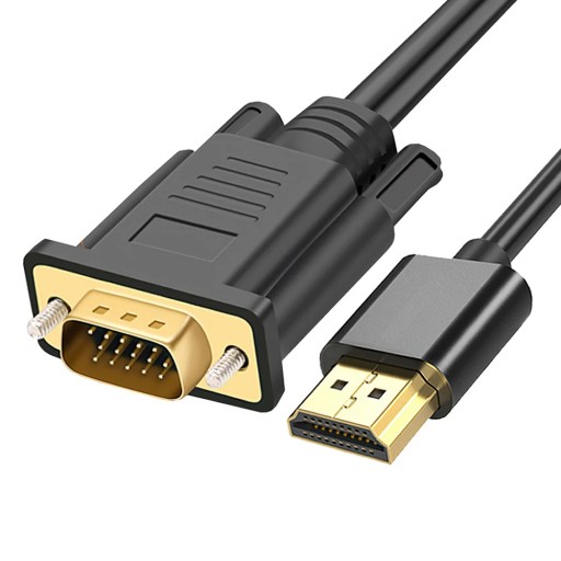 Riduttore HDMI a VGA 1,5 m Adattatore per collegare monitor o proiettore Conversione del segnale digitale in analogico Compatibile con PC e notebook