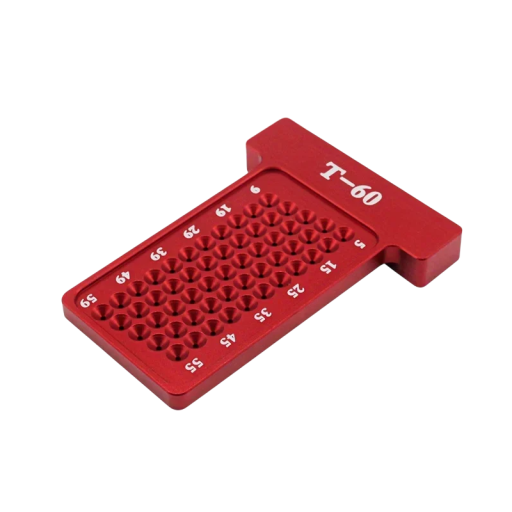 Righello di tracciatura in alluminio con fori 5–60 mm Modello preciso per marcatura e foratura Strumenti da falegname fai da te
