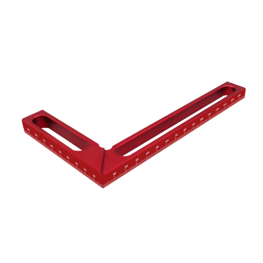 Riglă echeră din aluminiu pentru prelucrarea lemnului, 16 x 9,6 cm, instrument de tâmplărie, măsurare și marcare unghiuri, instrument de prelucrare a lemnului