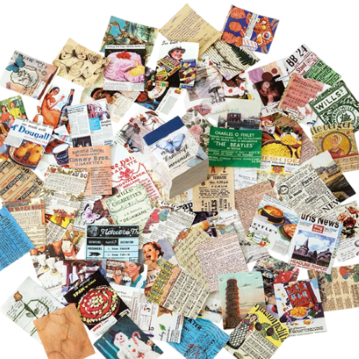 ritagli di carta vintage per scrapbooking 400 pz circa 4 × 5 × 5 cm carta decorativa multicolore fai da te creazione diario collage