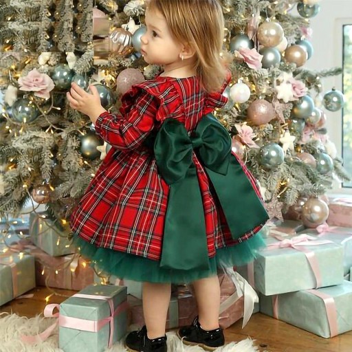 Robe à carreaux pour fille N341