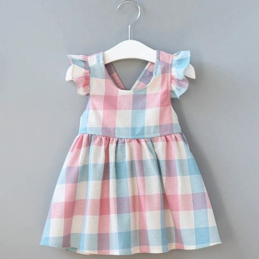 Robe à carreaux pour fille