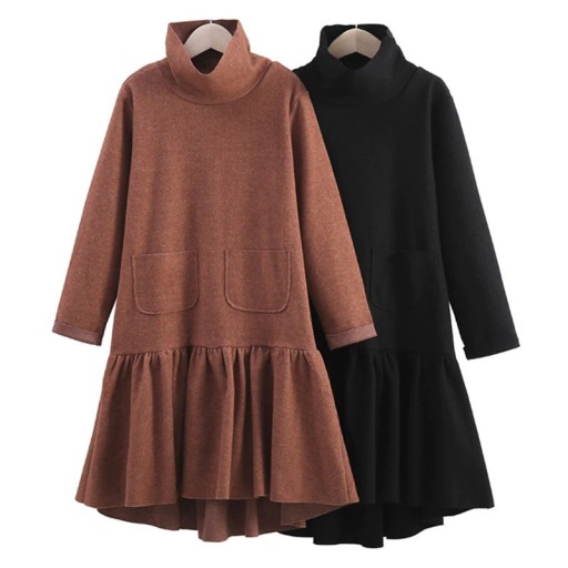 Robe à col roulé pour fille