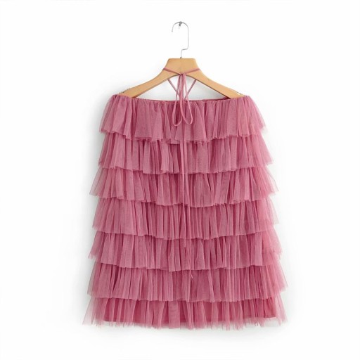 Robe à volants sans manches