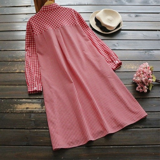 Robe chemise à carreaux