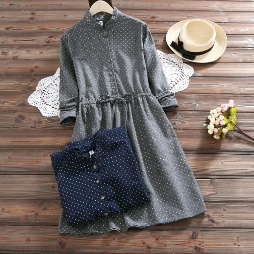 Robe d'automne avec col