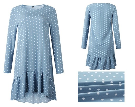 Robe d'automne pour femmes à pois