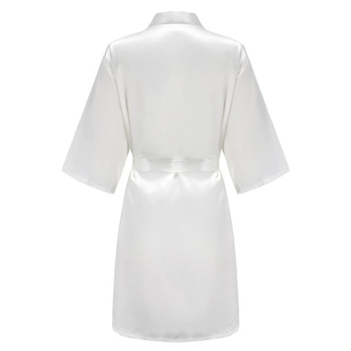 Robe de chambre pour femmes en soie synthétique Robe de chambre légère et élégante à nouer Cordon à la taille Vêtement doux et confortable pour un usage quotidien