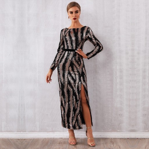 Robe de soirée à manches longues