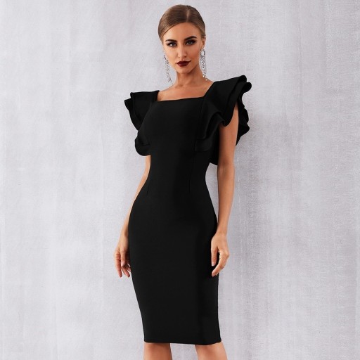 Robe de soirée avec volants A2783