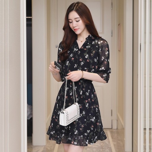 Robe de soirée femme avec volants