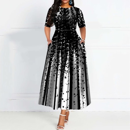 Robe élégante noir et blanc