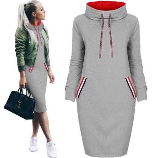 Robe en sweat avec col montant