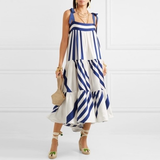 Robe femme à bretelles nouées