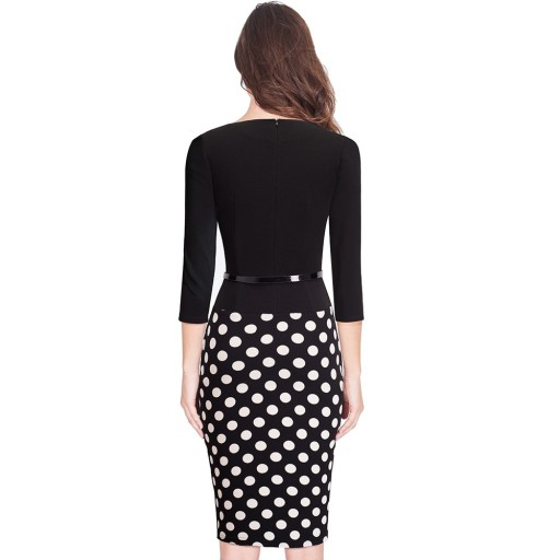 Robe fourreau à pois