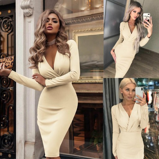Robe fourreau avec décolleté