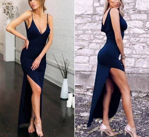 Robe longue avec fente