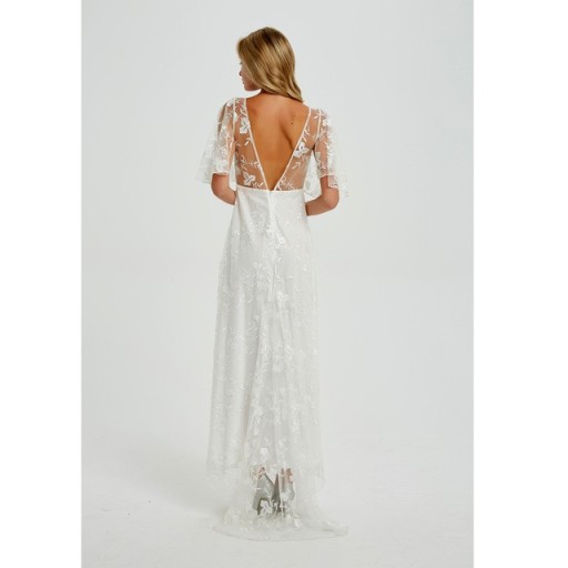Robe longue femme en dentelle