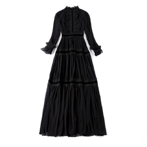 Robe longue noire pour femmes