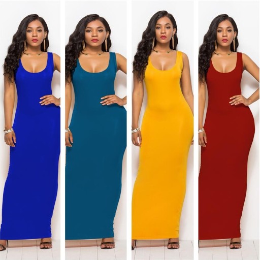 Robe maxi élastique