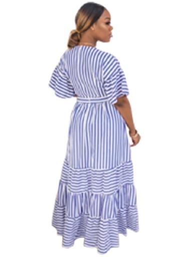 Robe maxi rayée