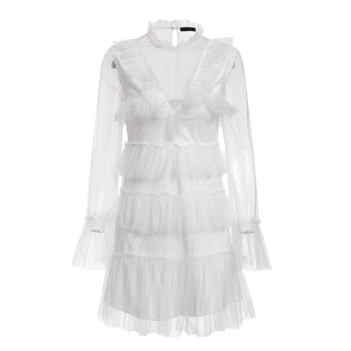 Robe mini en tulle blanche