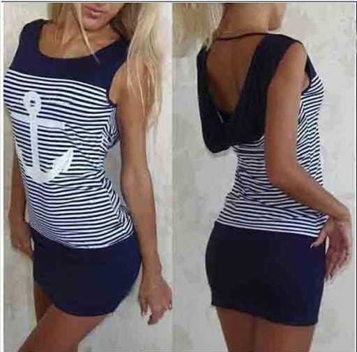 Robe mini femme avec ancre