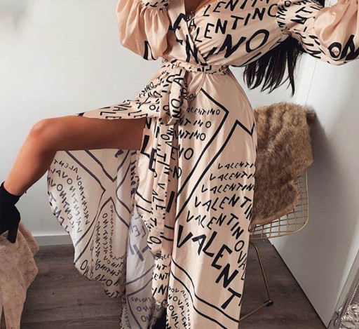 Robe portefeuille à imprimé