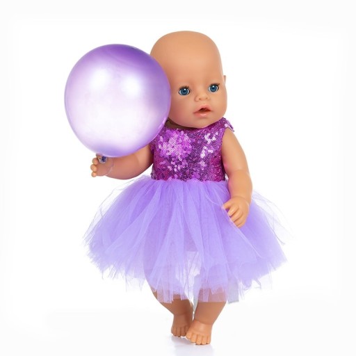Robe pour poupée avec paillettes