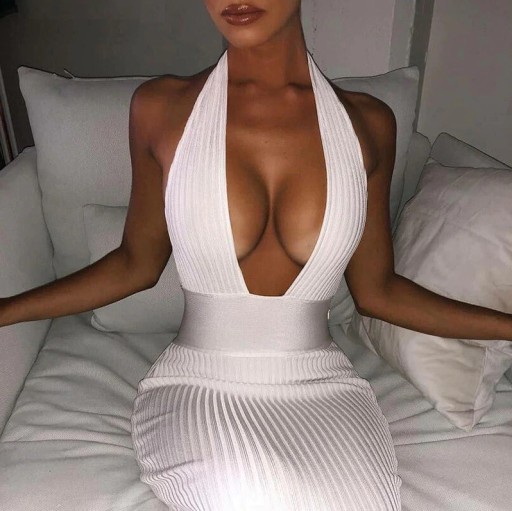 Robes longues pour femmes avec décolleté plongeant
