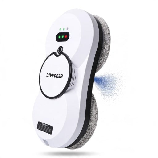 Robot para limpiar ventanas con rociador de agua Control remoto Motor sin escobillas Cuerda de seguridad Para ventanas y puertas de vidrio