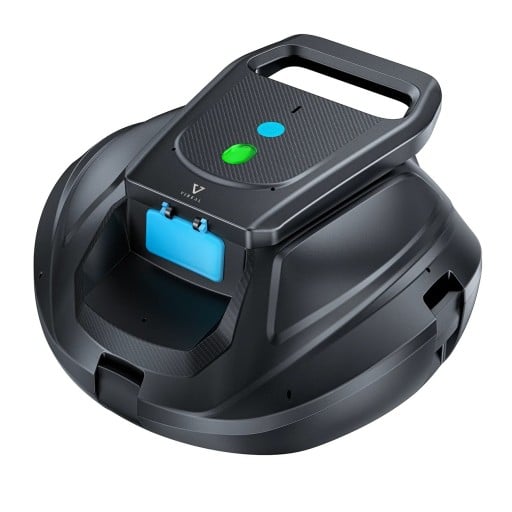 Robotický bazénový vysávač bezdrôtový čistič pre bazény do 80 m² Batéria 4000 mAh a výdrž 130 minút Dvojitý motor Čierny Na ploché dno bazéna