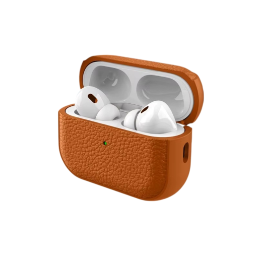 Robustt läderfodral för Apple AirPods 1 och 2 Innovativt skyddsramsystem Utmärkt stötskydd Stöd för både trådlös och kabelansluten laddning