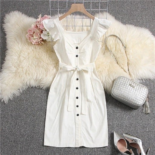 Rochie de damă cu volane A2808