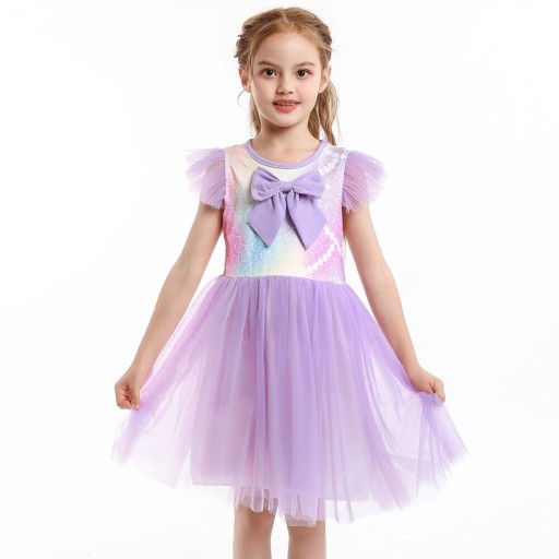 Rochie de fată cu fustă din tul N90