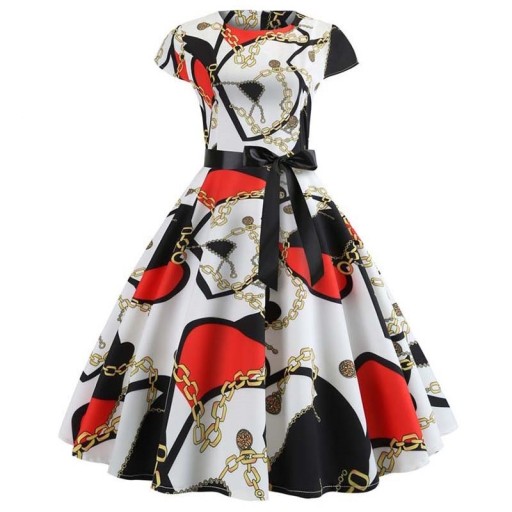 Rochie de vară pentru femei cu imprimeu A741