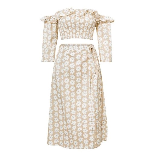 Rochie din două piese cu flori