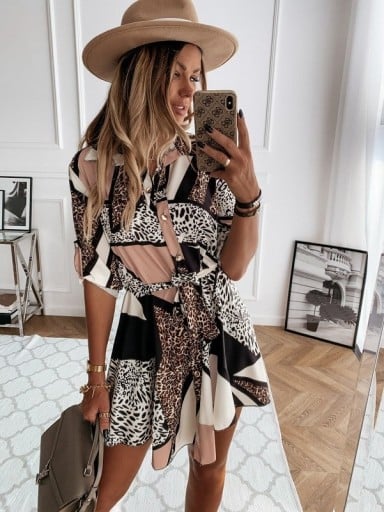 Rochie leopard pentru femei P855