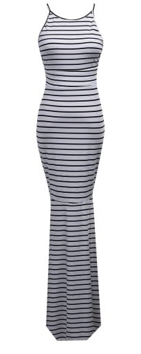 Rochie lungă cu dungi