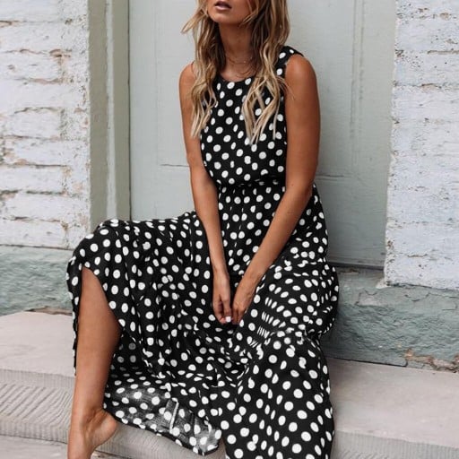 Rochie maxi cu buline