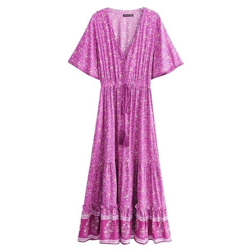 Rochie maxi cu volane