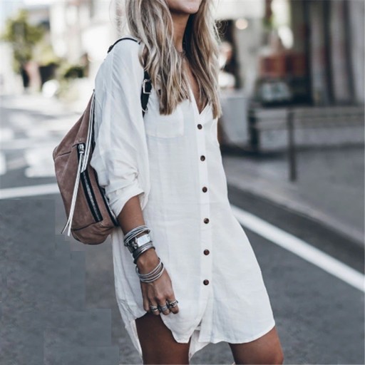 Rochie mini cămașă de damă P388