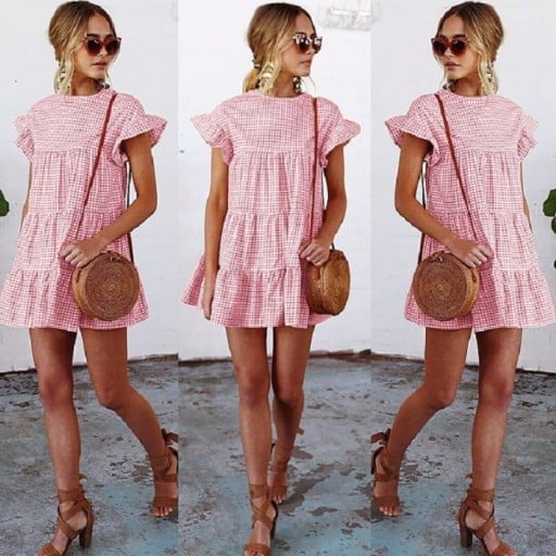 Rochie mini cu carouri Jessica