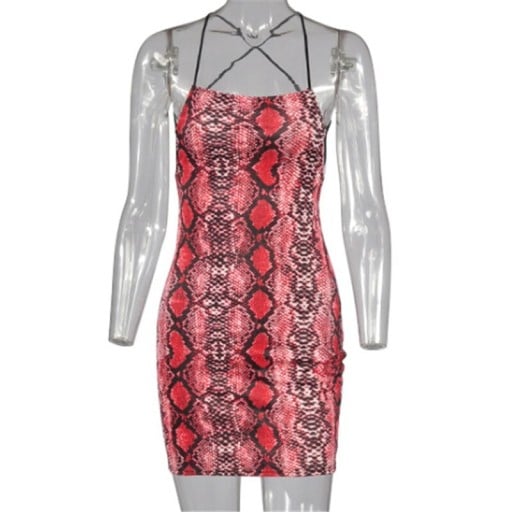 Rochie mini cu model șarpe