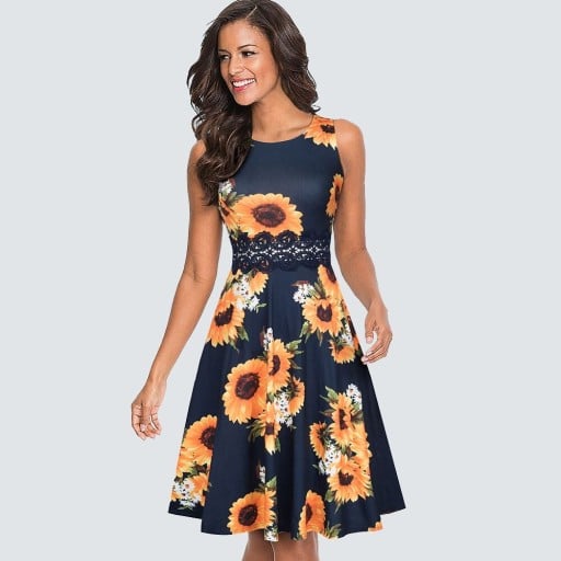 Rochie mini fără mâneci pentru femei A2501