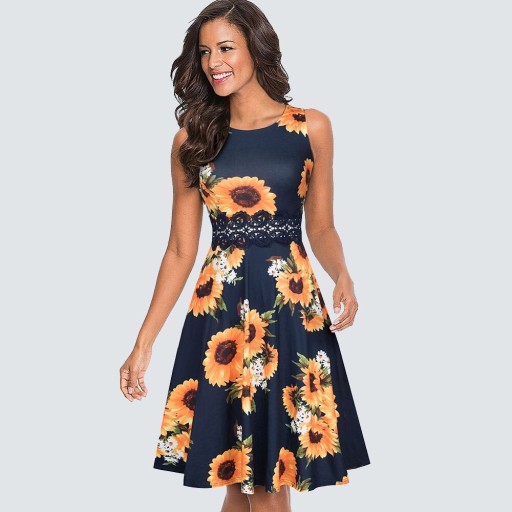 Rochie mini fără mâneci pentru femei A2501