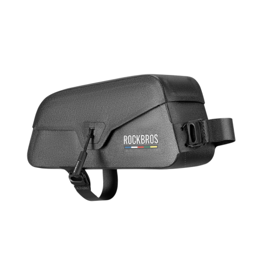 Rockbros Kerékpáros táska a vázcsőre 0,6 l, 20 x 15 x 8,5 x 5,5 cm, vízálló poliészter mágneses záródással, fekete